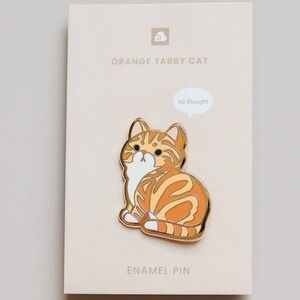 Orange Tabby‎ Cat Enamel Pin - Cat Lover Brooch - Animal & Pet Jewelry